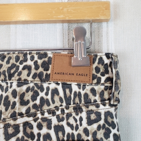American Eagle Next Level Stretch Hi-rise Jeggings Leopard Print 6 X-Short - Picture 5 of 7